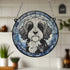 Cavapoo Black & White Stained Glass Effect Suncatcher